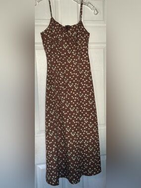 SHEIN Brown Floral Maxi Skirt